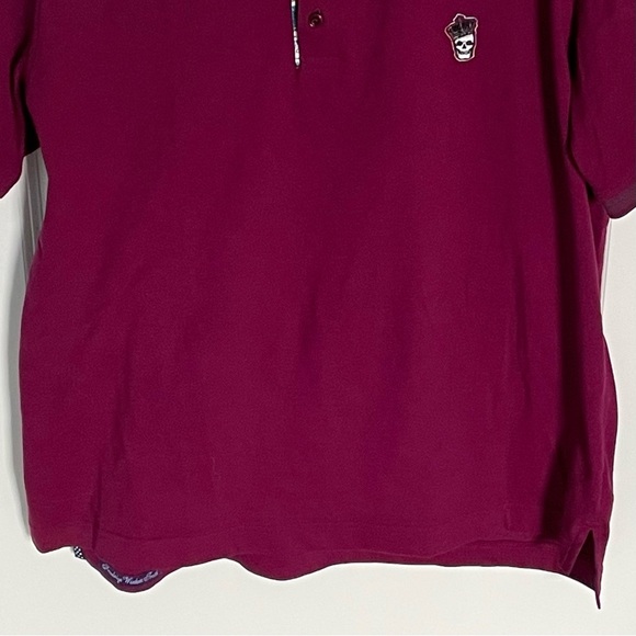 Robert Graham Men's Purple Red Lucifer Short Sleeve Knit Polo Shirt 35493 - Picture 6 of 15